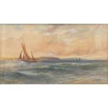 G H Jenkins Marine Study, Coastal Scene signed, watercolour, 22.5cm x 40cm