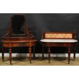 A Victorian mahogany two piece bedroom suite, comprising dressing table 158.5cm high, 118.5cm
