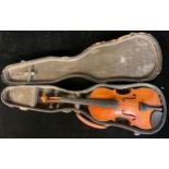 Musical Instruments - a Maidstone 3/4 size violin, cased