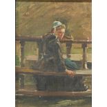 English School (early 20th century) Young Girl with a Book oil on board, 33.5cm x 23.5cm