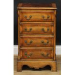 A George III style mahogany chest, of small proportions, 73.5cm high, 45.5cm wide, 32cm deep