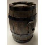 A coopered harvester's cider barrel, 25cm