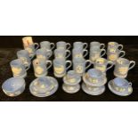 A quantity of Wedgwood Jasperware, including mugs, cups and saucers, bowl, etc (quantity)