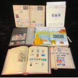 Stamps - a collection of British Commonwealth albums and covers; schoolboy stamp album, etc, qty
