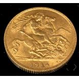 Coins - GB, George V gold half sovereign, 1914