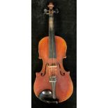 Musical Instruments - s violin, the one-piece back 33cm long excluding button