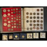 Numismatic interest: A mixed collection of coins, to include silver proof crowns: Fiji $5 19994