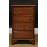 A George III style mahogany chest, of small proportions, 74cm high, 43cm wide, 36cm deep