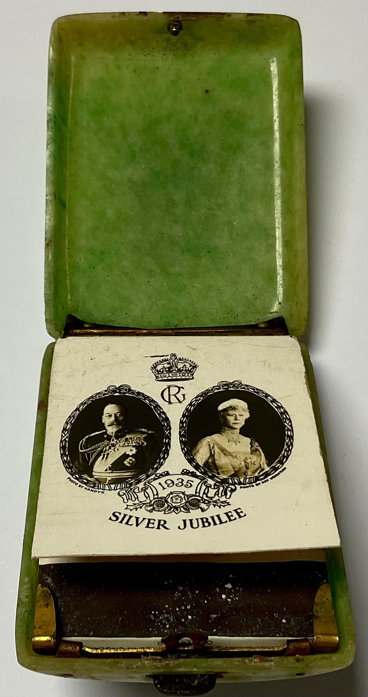A commemorative Silver Jubilee 1935 match case, containing original matches - Image 2 of 2
