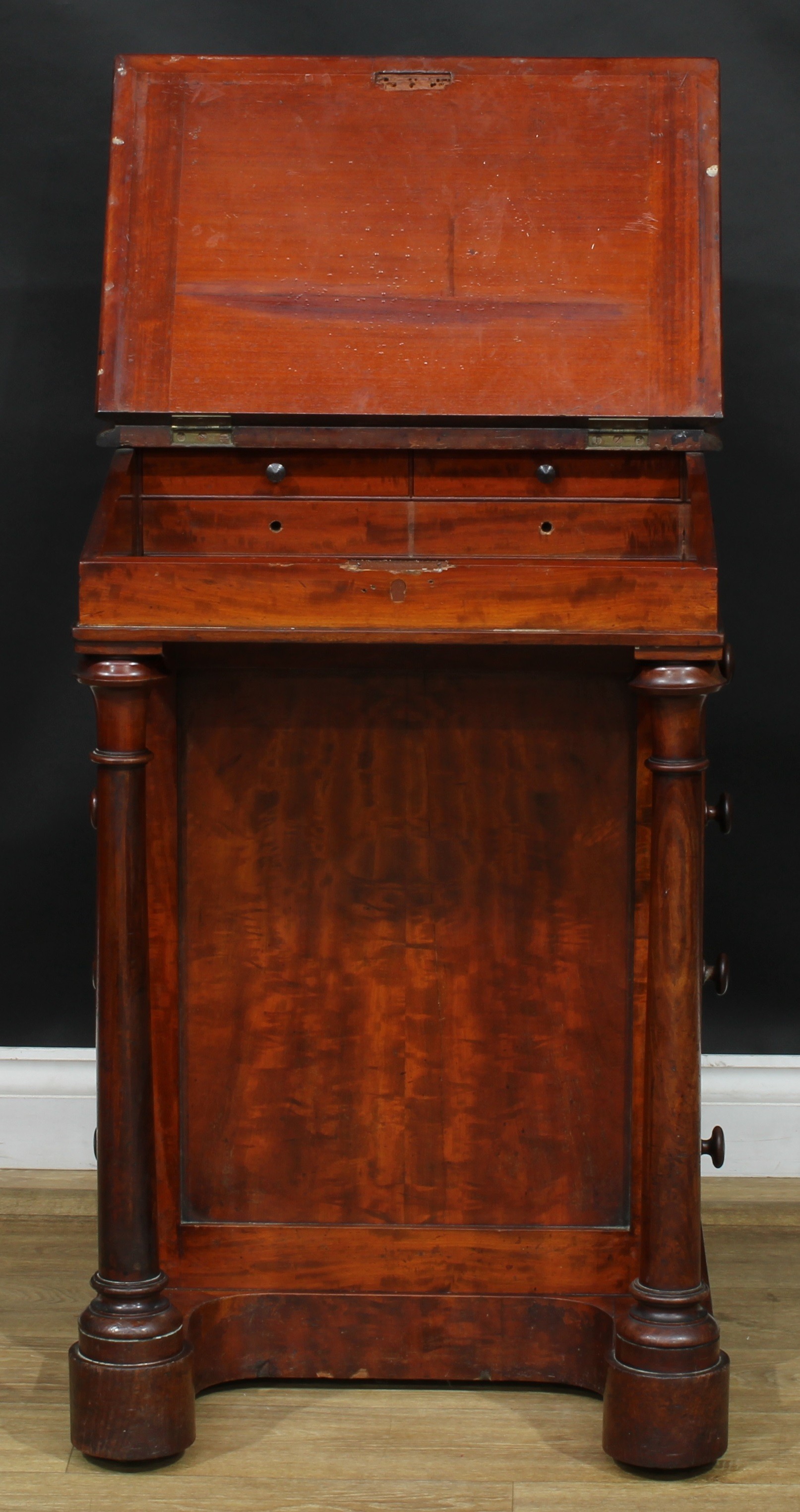 A 19th century mahogany Davenport desk, 83.5cm high, 54cm wide, 54cm deep - Image 2 of 4