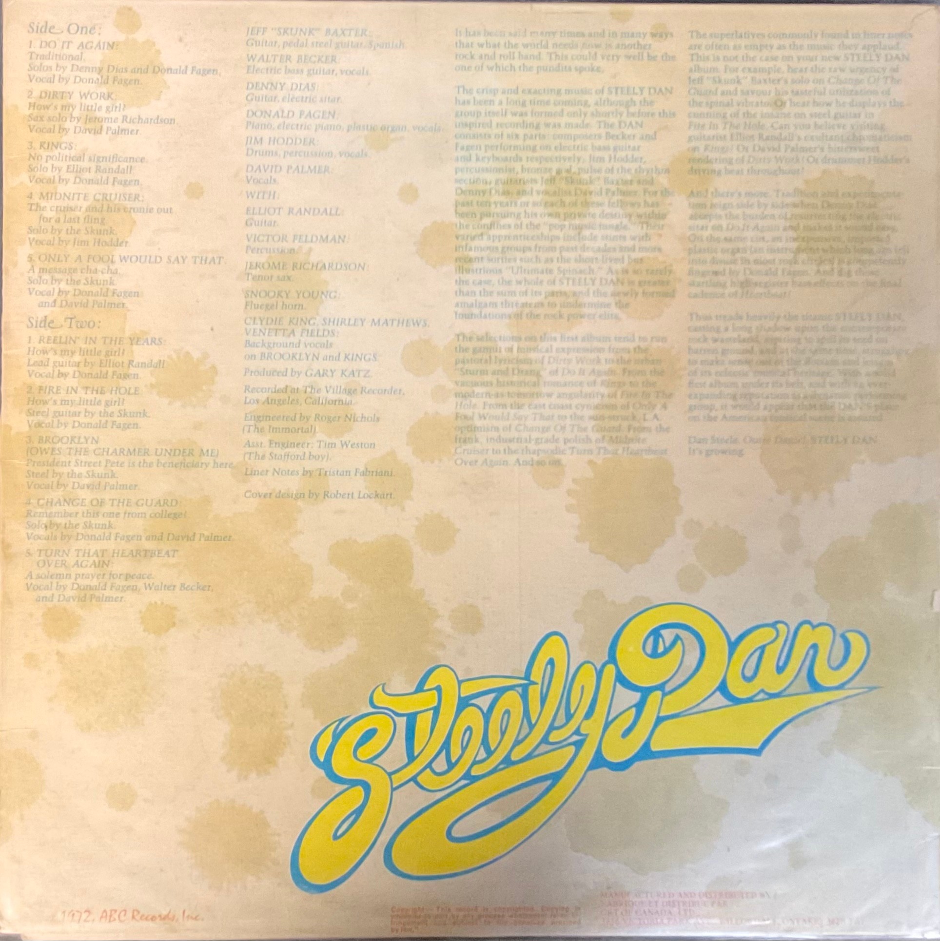 Vinyl Record LP's including Steely Dan - Can't Buy a Thrill - 9022-758 (Limited Edition Coloured - Image 2 of 5