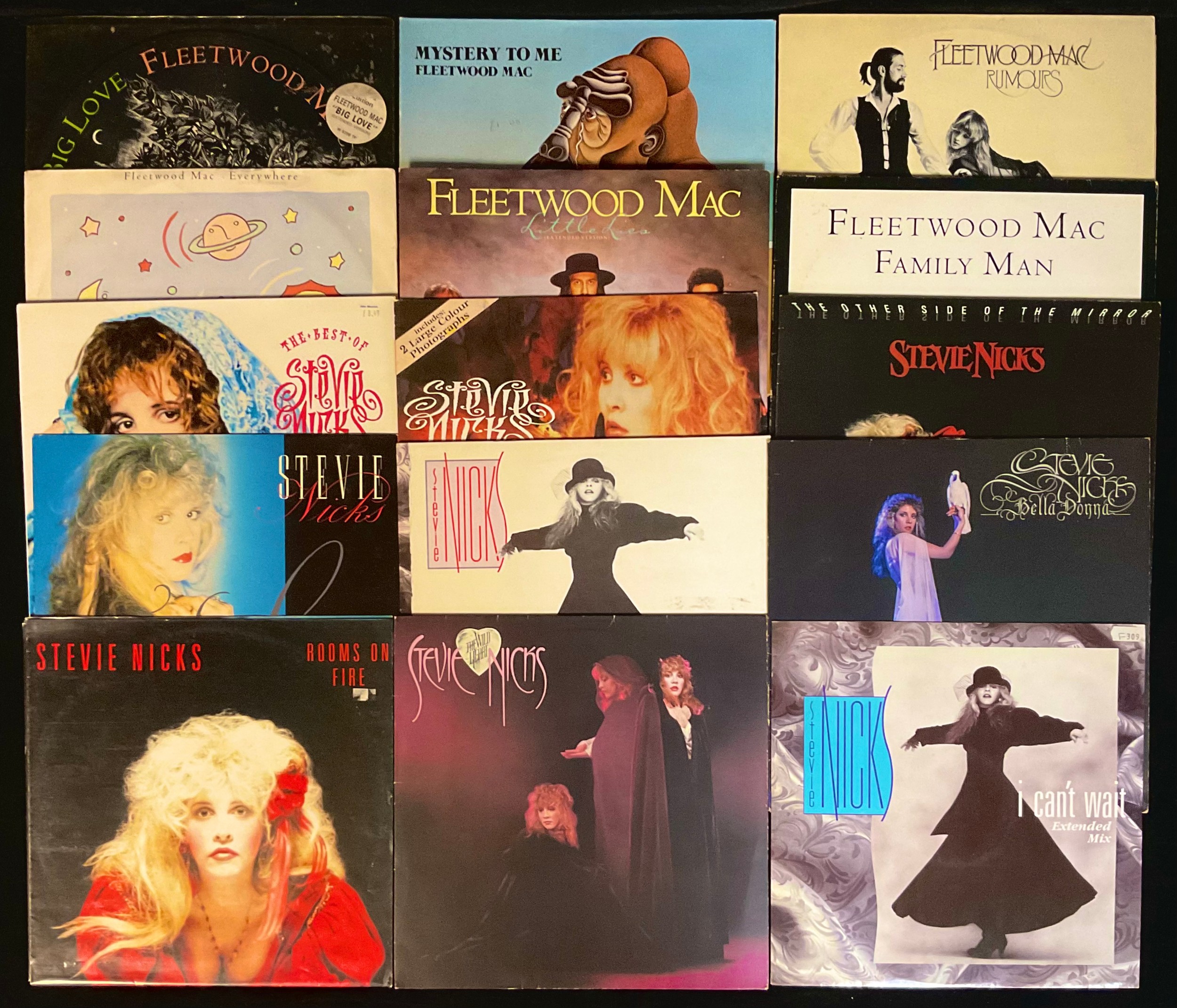 Vinyl Record LP's, 12" Singles and Picture Discs including Fleetwood Mac - Big Love - W8398TP (