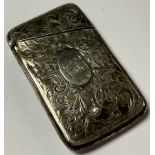 An Edwardian silver card case, Birmingham 1907