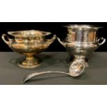 A two handled campana shaped wine cooler, etc (2)