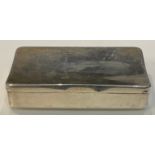 A George V silver curved rounded rectangular snuff box, Birmingham 1912