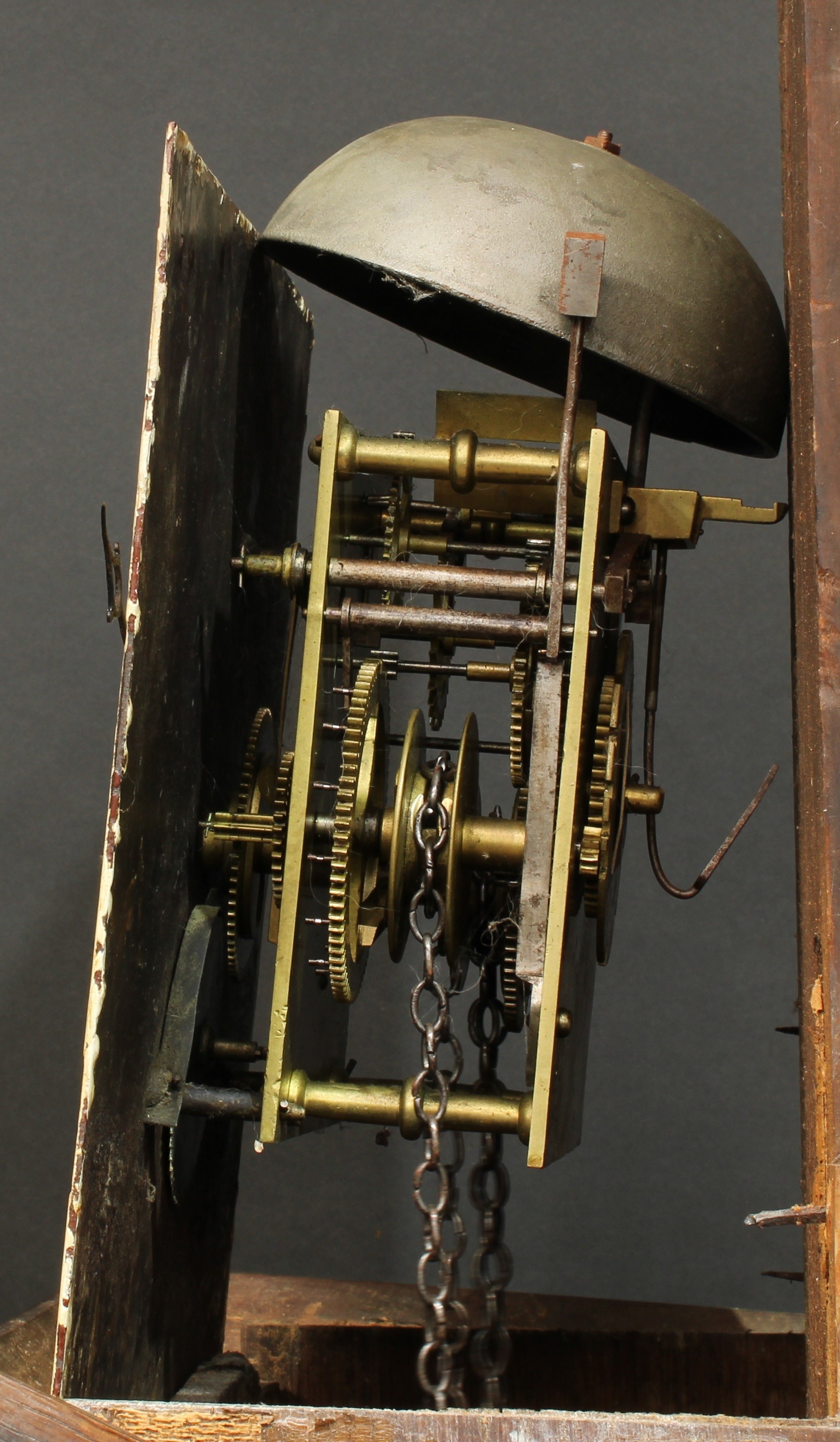 A George III oak and mahogany longcase clock, 28cm square dial inscribed Jacob Jacobs, Totness, - Image 6 of 6