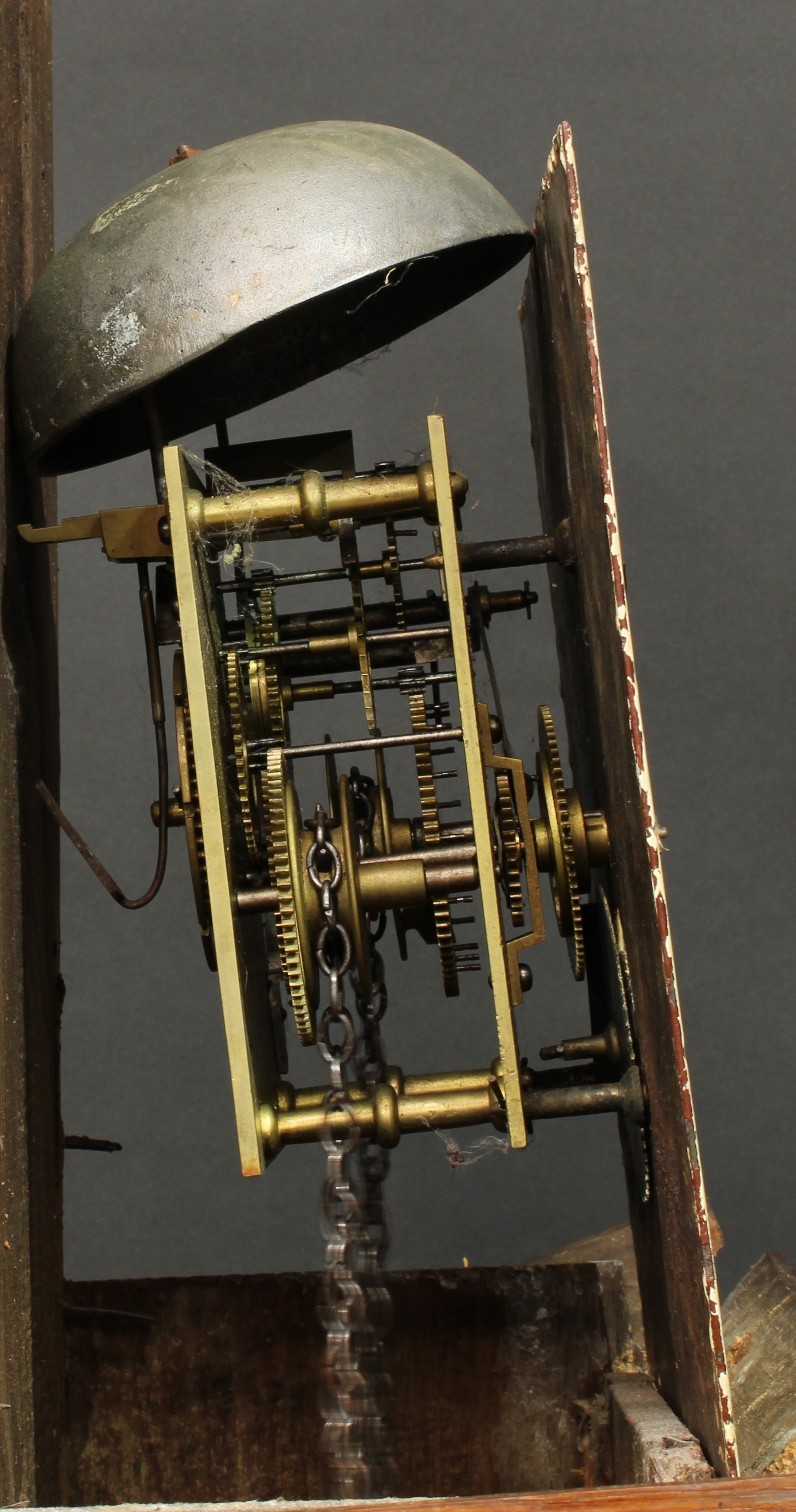 A George III oak and mahogany longcase clock, 28cm square dial inscribed Jacob Jacobs, Totness, - Image 5 of 6