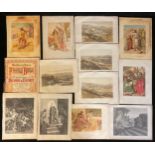A collection of hand coloured, 19th century Bible illustrations. (13). From The Illustrated Family