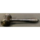 A 19th century ebonised auctioneer's gavel, 12cm long