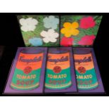 Andy Warhol, after, a set of three Campbell's Tomato Soup prints, 80cm x 53cm; a pair of Flower