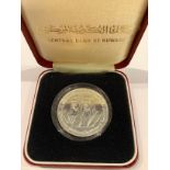 A silver coin, 15th Anniversary of the National Day of the State of Kuwait, 1961 - 1976, 2 Dinars,