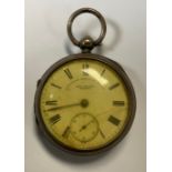 A Victorian silver open face chronometer pocket watch, John Forrest, London, Maker to the Admiralty,