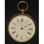 18ct Gold Centre Seconds Chronograph Pocket Watch by Josiah Marcuson of Birmingham. Serial number