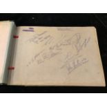 Autographs - Motor Cycle Racing 1960s/70s- an album containing signatures including, "Sidecars"