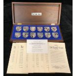 The Royal Arms, In celebration of Queen Elizabeth II's Silver Jubilee 1977, a set of twelve silver