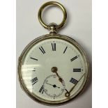 A Victorian silver open face pocket watch