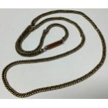 A 9ct gold curb link necklace chain, the rose gold clasp marked 9ct, 9.4g