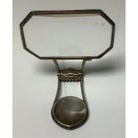 A silver plated desk magnifying glass, cased, early to mid 20th century
