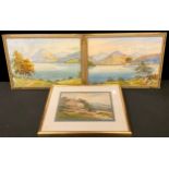 F. V. St. Clare, a pair, Grasmere Lake and Friars Crag, Catbells, signed, watercolours, 34.5cm x