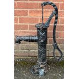 A cast iron garden water pump