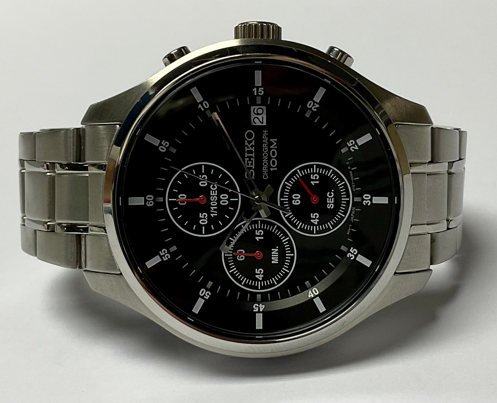 A Seiko 4T57 Chronograph gentleman's triple-dial wristwatch