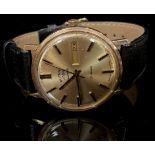 A 9ct gold Rotary 21-jewel day/date wristwatch, original box