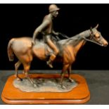 A coppered bronze equestrian sculpture, Fred Archer, The Greatest Jockey of the Nineteenth