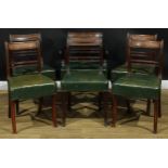 A set of six 19th century mahogany ball-and-bar back dining chairs, comprising five side chairs