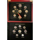 Coins - The London Mint Office, The Changing Face of British Coinage, 17 coin set, mounted and