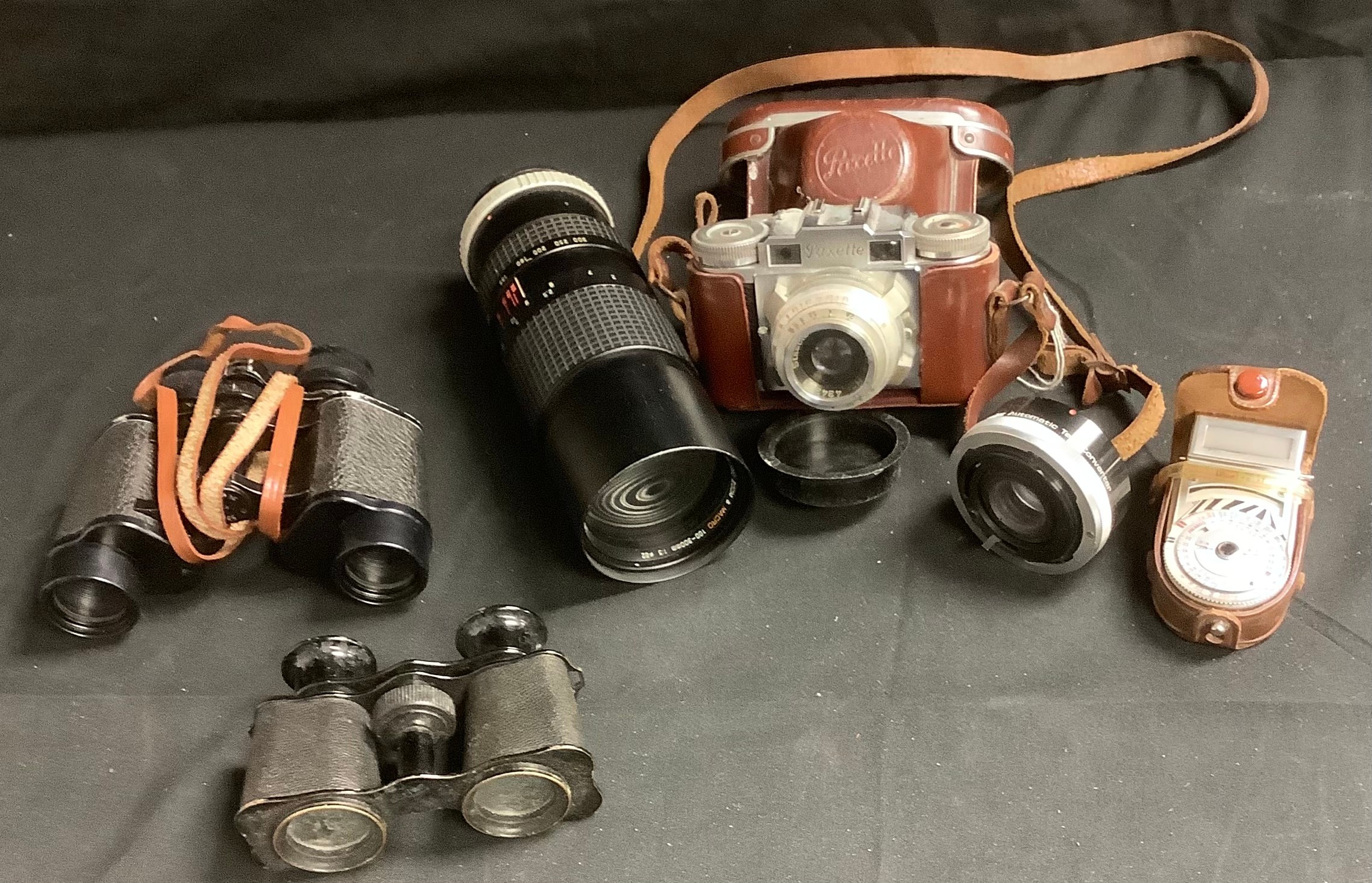 Photography - a Pentax MV 1 SLR 35mm camera; a Braun Paxette, 35mm camera; Voigtländer Bessa folding