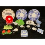 A pair of Royal Crown Derby Mikado pattern dinner plates; Wedgwood Jasperware; Beswick, etc, qty