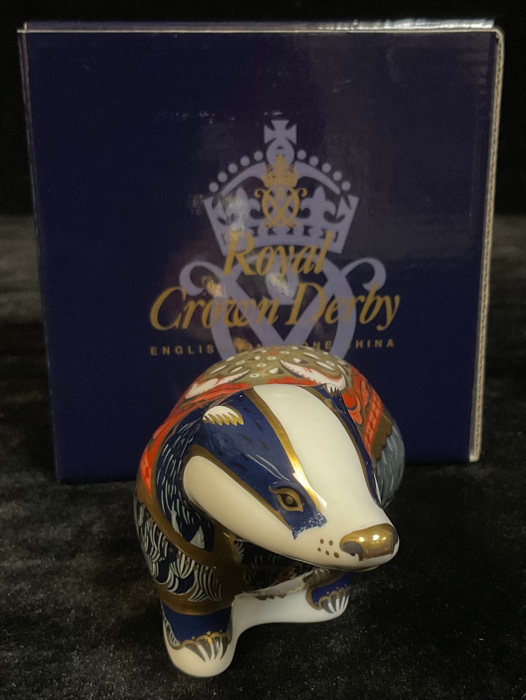 A Royal Crown Derby paperweight, Moonlight Badger, Collector's Guild exclusive, 21st anniversary - Image 4 of 4
