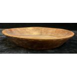 A 19th century wooden dairy bowl, 41cm diameter