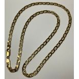 A 9ct gold chain link necklace, 27.8g gross