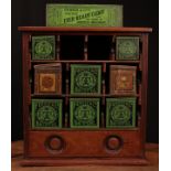 A late 19th/early 20th century mahogany grocer's or chemist's shop counter display cabinet,