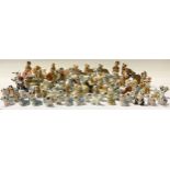 A large collection of Wade Whimsies, various animals, approximately 100