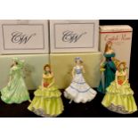 A Coalport figure, Sentiments, Coming of Age, 19cm, boxed; another, Special Celebration, boxed;