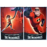 Cinema lobby Vinyl film advertising posters - The Incredibles, by Disney Pixar; Mr Incredible;