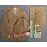 A British Royal Artillery officer’s Service dress jacket by "Flights Ltd, Camberley" named to 2nd