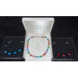 A Carrie Elspeth, Opulence, Rainbow Cubic necklace, limited edition 10/500, certificate, boxed;